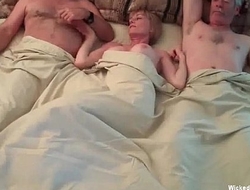 Exhausting Threesome For Amateur Grannie