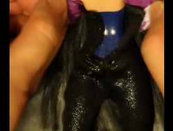 Cumming TWICE on my beautiful Silvermist (Disney) doll